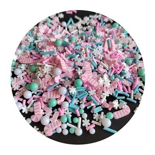 Arcilla polimérica de bastón de caramelo