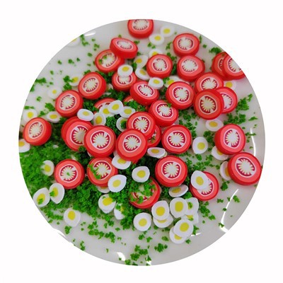 Rebanadas de fruta de fimo