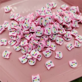 Arcilla polimérica de gato Kawaii